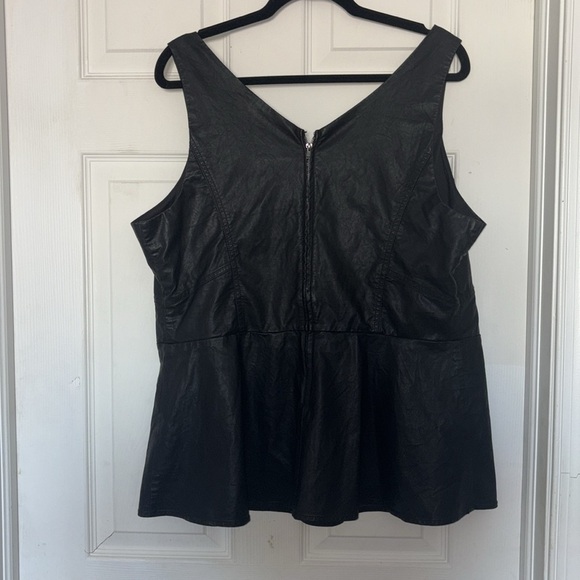 Torrid Faux Leather Peplum Top - Picture 4 of 7